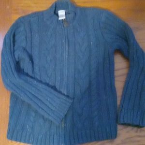 Gymboree blue heathered zip up cardigan